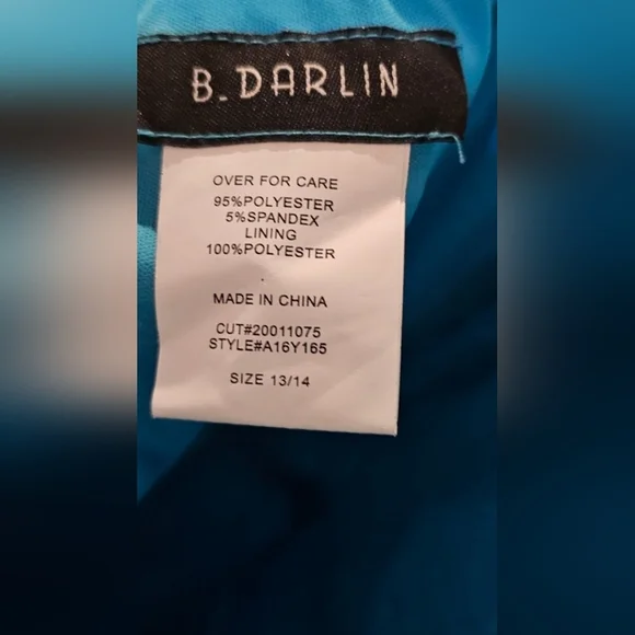 B. Darlin - NEW Elegant Strapless Sequin Mini  Dress w/ Slit​​ - Picture 8 of 9